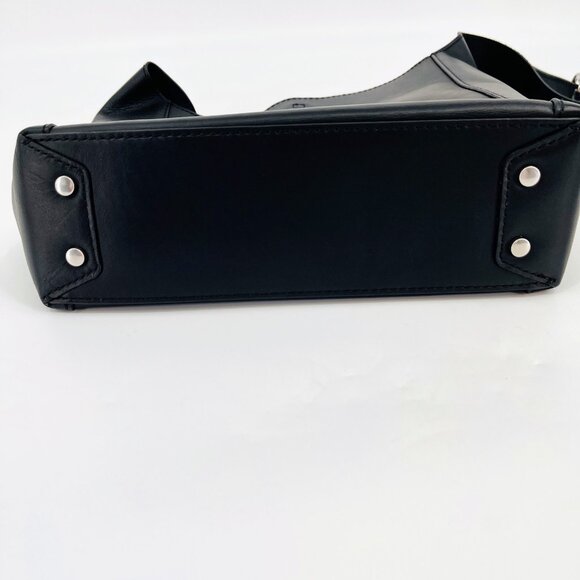 Rag & Bone Belize Small Shopper Black Leather Shoulder Bag Adjustable Strap - Picture 10 of 16